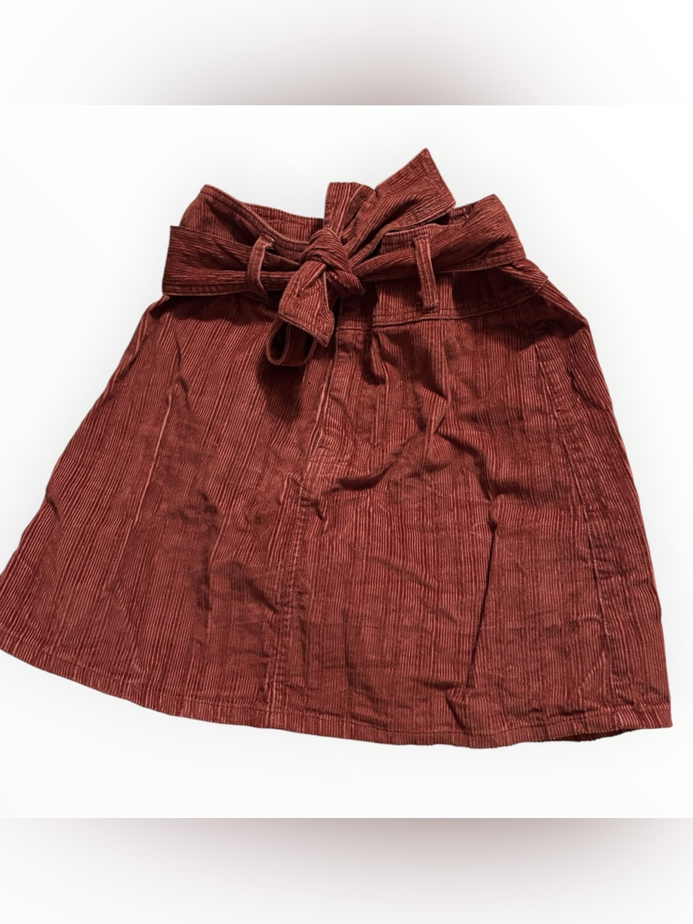 Rewash corduroy belted mini skirt